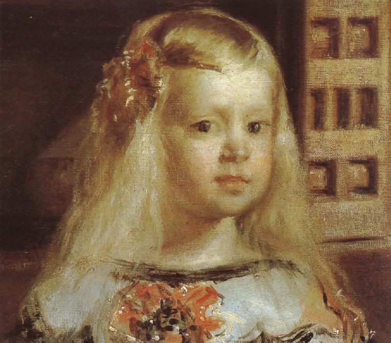 VELAZQUEZ, Diego Rodriguez de Silva y Detail of Palace handmaiden oil painting picture